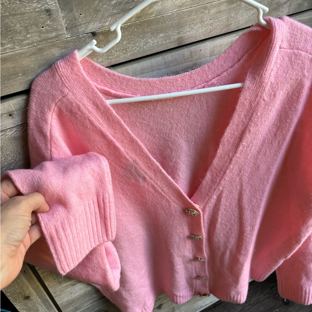 CeCe Button Back sweater - Picture 4 of 5